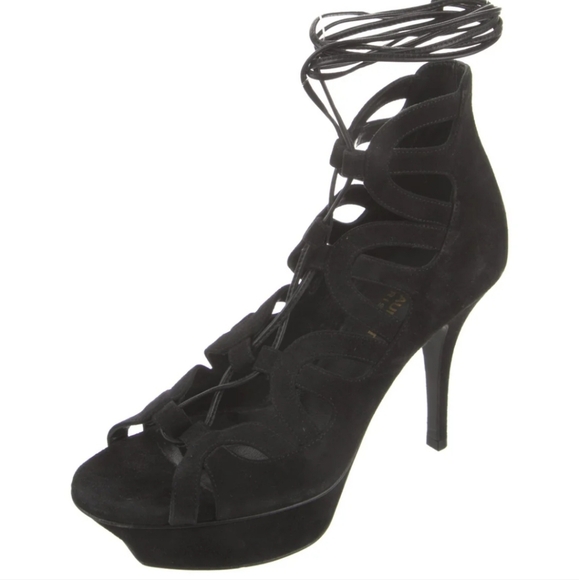 Saint Laurent Suede Gladiator Sandals 38EU - Picture 2 of 5